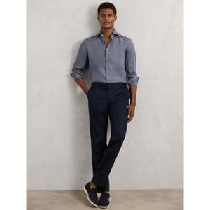 REISS Ruban Linen Cutaway-Collar Shirt